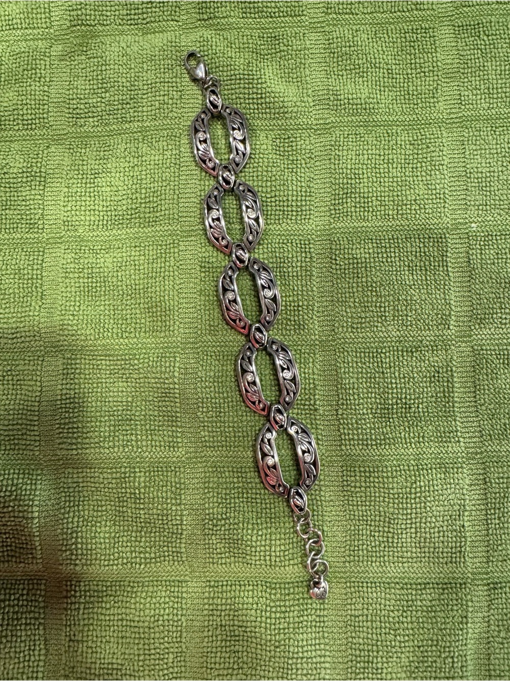 Brighton Silver Filigree Oval Link Bracelet - Silver